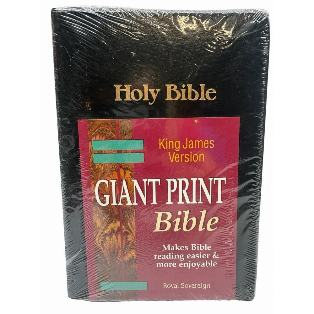 Holy Bible King James Version Giant Print GP3 Black‎ Faux Leather Sealed KJV